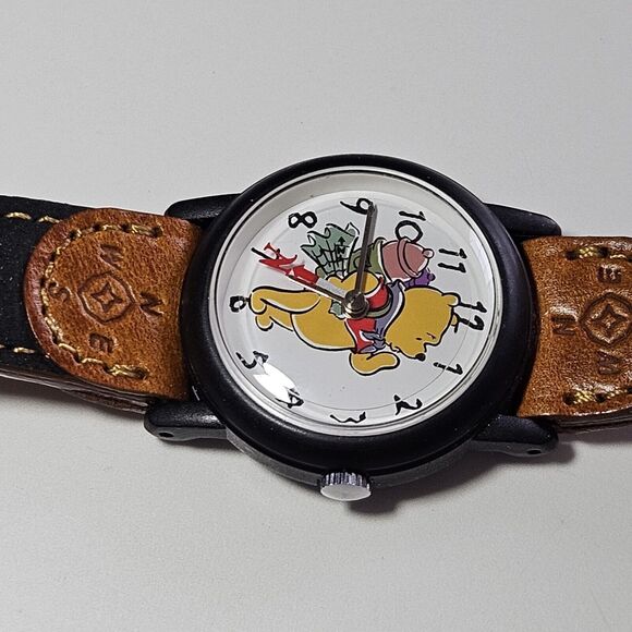 *Sale* Timex Disney Winnie the Pooh Unisex Watch Brown Leather Band main image 4
